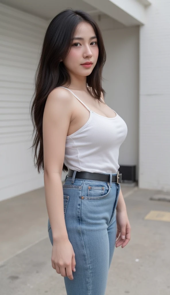 (full body:1.5)(portra 400:1.3)(instant film:1.3)( standing 1 woman in a retro vintage fashion:1.2)1 woman, Korean idols, japanese beauty, high quality, (detailed face:1.5) best quality, 8k,afterdark, twilight.