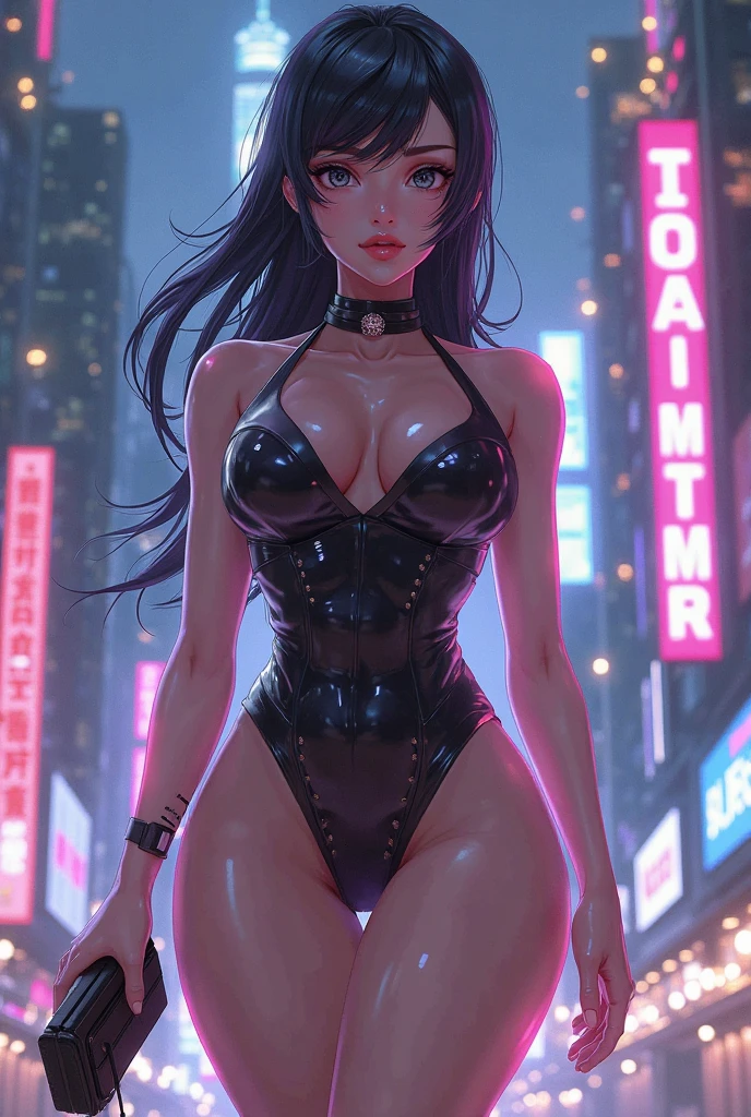 a cartoon picture of a woman in a bikini with a sword, inspired by Masamune Shirow, inspired by Shinoda Toko, cyberpunk voodoo, shadowrun splash art, holy cyborg necromancer girl, in style of heavy metal comic, cyberpunk comic cover art, jen bartel, style of masamune shirow, by Dave Arredondo, com olhos detalhados, mão e braço