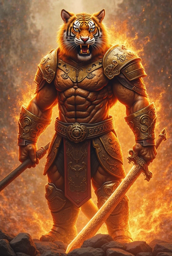 a muscular male serval with anger, sharp teeth, holding an intricate medieval axe, facing the viewer, high sparks and raging winds, Pixar style, detailed texture, realistic, cinematic lighting, dramatic composition, vibrant colors