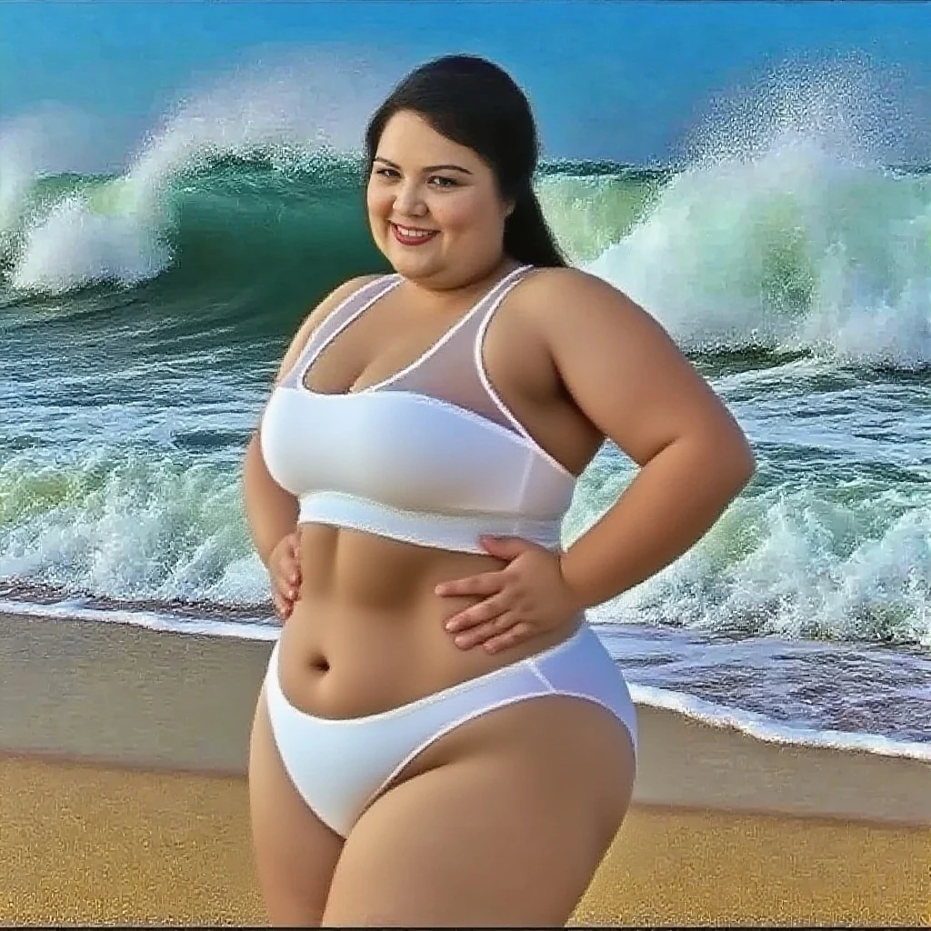 ((Best Quality, 8K, Masterpiece: 1.3)), Chubby woman smile  ((best quality)), ((masterpiece)), (detailed), perfect face, USA woman fat in a dark-blue shirt and blue denim skirt walking down a street, thicc, she has a jiggly fat round belly, bbwchan, wearing tight sexy clothes, skinny waist and thick hips, widest hips, her belly is fat and round, soft curvy shape, hyperrealistic full figure, wearing a cute top, wide hips, cropped shoulders，Bare belly,(big assa:0.7),show legs,, thicc, beautiful thick female, beautiful curvy female,, Tall and tall，clear curvy details, curvy hourglass figure, alluring plus sized model, bbwchan, Voluptious body, Curvy model, Curvy body, Be red in the face, 1girll fat , a matural female, A MILF, the golden ratio,(Kpop idol),(Oil skin:1.2),(Oil skin:1.1) background High quality, HD, realistic, HDR. mountain refuge in grey stone, blends into the panoramic view of the mountain, spring landscape (green and flowery), edelweiss, lake, stream that winds, sunset, cool breeze. welcome mountaineers and hikers.