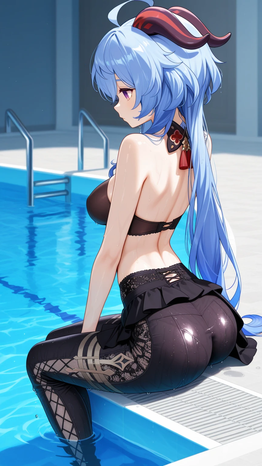Masterpiece, hyperdetail, high resolution, Konan Naruto, akatsuki bikini, big breasts, big ass, rabrette perforation, hot tubs, cyberpunk
