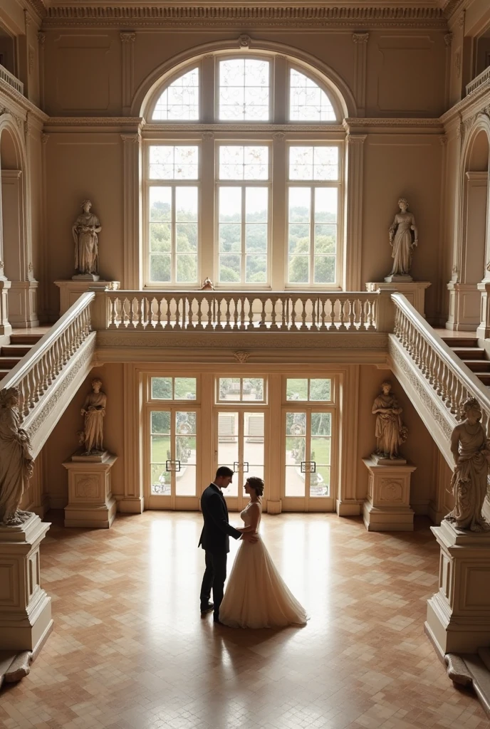 there are two people that are dancing in a room, 😭🤮 💔, couple dancing, by Robert Medley, by Emma Andijewska, palace dance, by Anita Malfatti, alexandra fomina, by Jakob Gauermann, by Hugo Heyrman, high res, press photos, Very detailed, dancing with each other