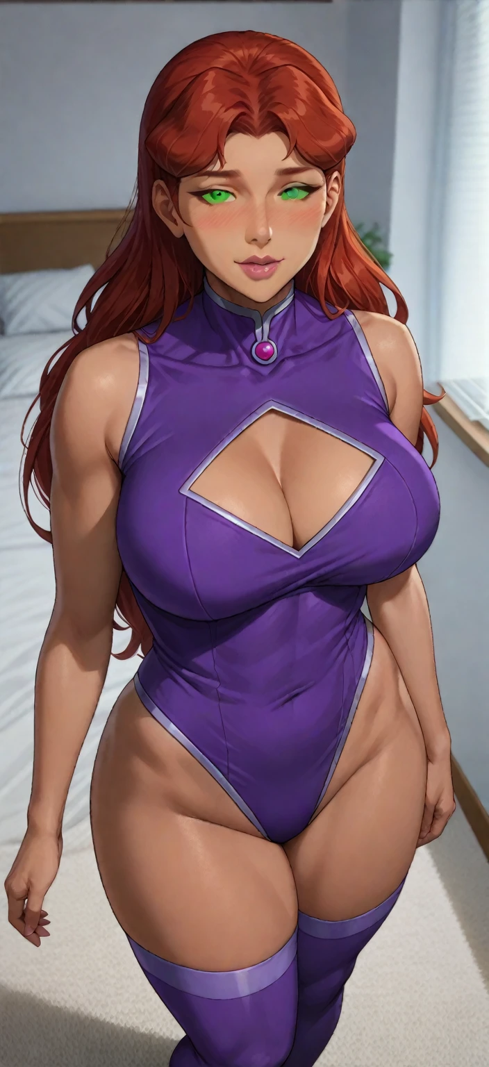 Best Quality, masutepiece, 超A high resolution, Photorealistic, Cowboy Shot、1womanl、(Glamorous body)、(huge-breasted:1.2), massive hips, (Matte rubber wine red bodysuit covering the whole body:1.4), (Navel), Beautiful face, 40 years、ssmile、obscenity、Dosukebe、Background with:Hidden Western-style room Estimated Cost : 1