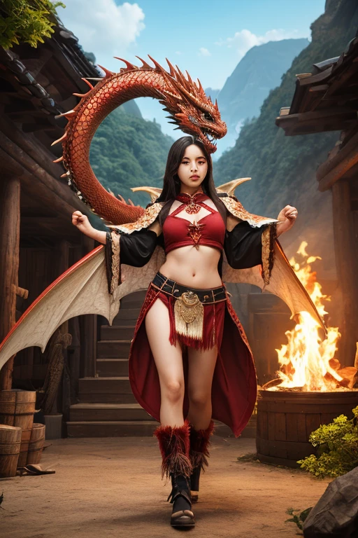 ((World of Darkness)),Professional , masterpiece、top-quality、photos realistic , depth of fields 、(sexypose)、(Black maple on the background of full bloom),(Ultimate Beauty)、A dark-haired、(shrine background)、(Kimono with beautiful pattern)、(Night background)、Beautiful hair ornament on the head、((Precipitous cliffs)),(Wear a beautiful kimono),(Wear a beautiful kimono with colorful floral patterns)、Jewel Gold Weapon、Particles of light),(Wearing a wizard's hat)、Gorgeous gold weapons ,Castle background、(( Gorgeous Dragon Sword)) , (a dark night),,(maikurobikini) 、((Black Haired Beautiful Girl))、(Castle background)、(demonic wings)、((Gangle's forest background))、Beautiful Caucasian beauty、1a person、dynamic ungle,(((Two devil's horns on the head)))、Smaller head、Idle Smile、Thin and beautiful female hands、Mystical expression、Light Effects、intense fighting、Wind-effect、magic circles、With the legendary magic wand、Dragon's tail、Full Body Angle、