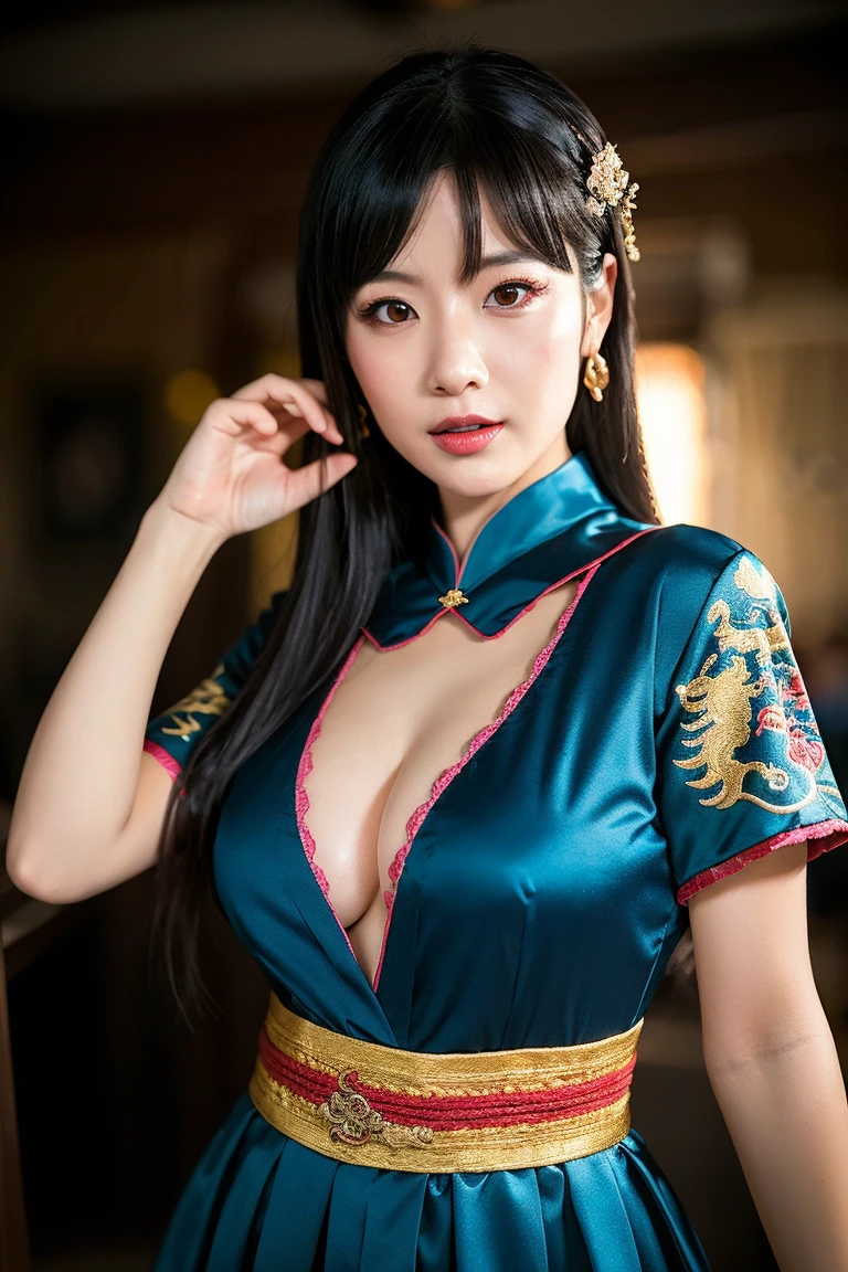 (RAW Photography、top-quality)、(realisitic、photos realistic:1.3)、top-quality、ighly detailed、masterpiece、ultra-detailliert、illustratio、1girl in、Liu Bei