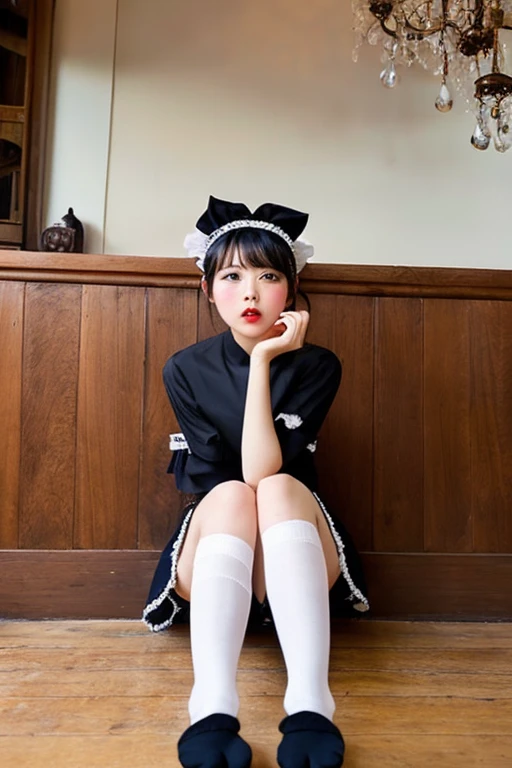 (aesthetic, high quality, ultra detailed CG), a blushing Asian girl, cute, short black hair, big cute eyes, "black and white panda theme hoodie", wearing a diaper, Pacifier in mouth, black thigh high socks and tennis shoes, a full body portrait, standing up pose, casual dynamic pose, high key lighting, pastel colors, anime-style, light green bright background.