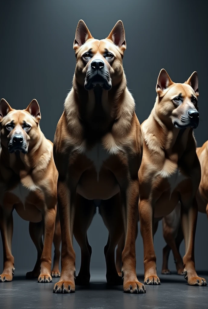 solo, doberman pinscher, three identical heads on one body, black and brown fur, bald, doberman pinscher ears, masculine, necks, (eyes), adult, male, 50 years old, (stylized 3d, by disney, by rembrandt, by pixar, by dramamine), obese, solid gray background, (shirtless, underpants), correct hands, correct anatomy, ultradetailed, best quality, detailed masterpiece, highly detailed masterpiece, 4k, (professional cartoon), natural pose, detailed expressions