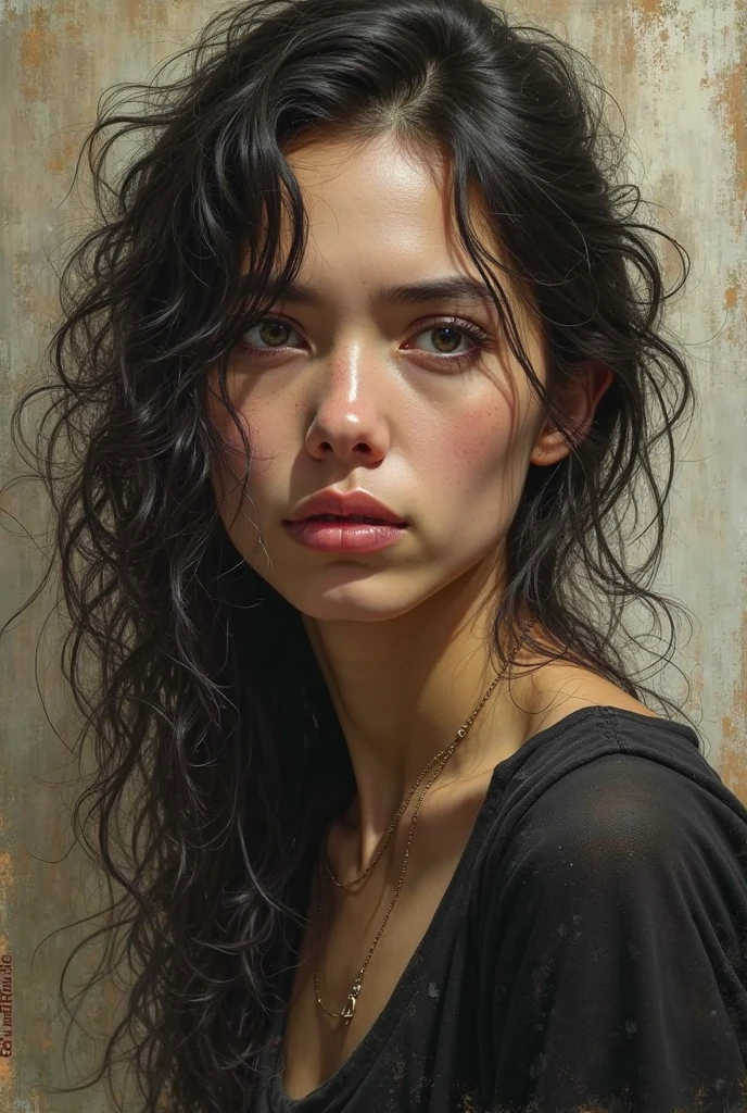 I need you to paint me Chamel, She's black with curly hair and a slightly full face
