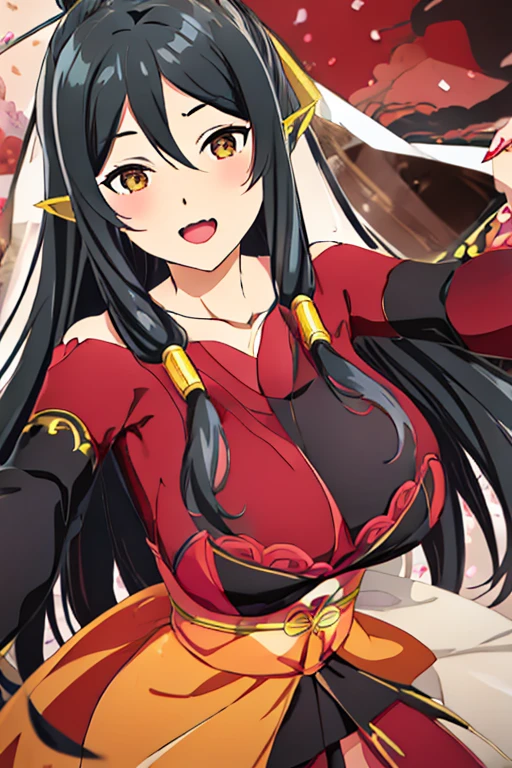 masterpiece Best quality: 1.3), (thick lines), (imitation traditional media), high resolution, official art, best illustration, (8k resolution), oiran, 1girl, mature women, solo is Latin dance costume, upward perspective, breasts, funky, intricate, fantastic, fairy tale, fantasy art, (detailed face), lying on a flower bed, (cute eyes, looking at the audience, applying lipstick), very long hair, fluffy, bun, deep field, silhouette, perfect, makeup, cute, (details: 1.2), roses, various colors, vivid, colorful, shiny, sky, stars, lumens global illumination,