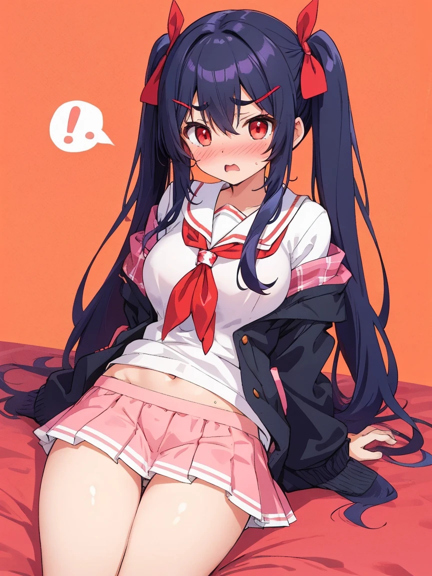 A 6-year-old girl with a disgusted face in bed Rape Opens her mouth  in the vagina Semen overflows from the young woman&#39;s genitals Miniskirt Shaved Pussy She takes off her clothes to show her breasts Lifts her legs Her panties are white Uterus Black hair