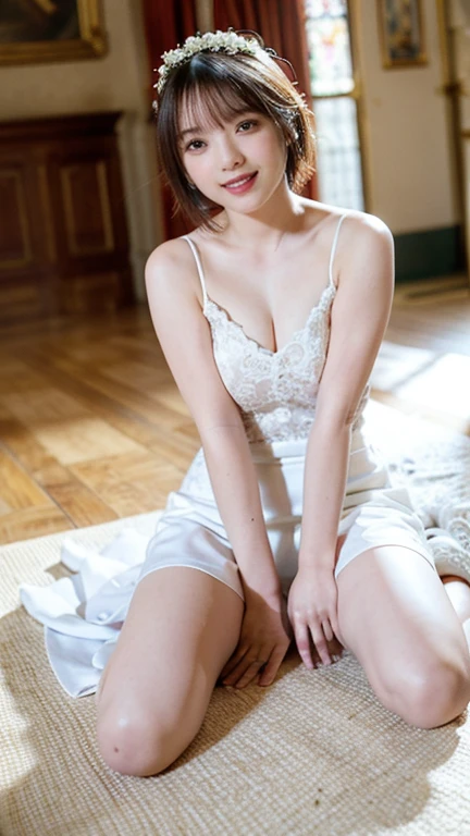 (Canon RF85mm f/1.2), (8K, RAW photos, best quality), (masterpiece), (Practical, photograph Practical), (Extremely detailed, High Detail, Best image quality, Super detailed, high resolution, Very detailed, Extremely detailed的描述, Super Fine, Extremely exquisite and beautiful work), Beautiful and delicate girl, Solo Girl, ((Perfect body)), Very detailed eyes and face, White skin, Noble beauty, ((Delicate skin texture, Pores)), Perfect anatomical structure, Delicate and beautiful body, Delicate face, Slim abs, Slim waist), Big buttocks, ((Huge Breasts, Breast enlargement)), (cleveage), (Affectionate gaze, soulful eyes, Glowing eyes), (beautiful and clear eyes), (Bounce Curly Messy Long Hair), (Smile:1.2), (Fascinated expression), (Attractive appearance), ((Low-cut,Wedding dress,没有吊带的Wedding dress,Cleavage,Show your shoulders,Huge Breasts)), ((Tight Fit)), ((black)), ((wear glasses)), earrings, necklace, ((night)), ((Street view, moonlight)), Physically Based Rendering, Realistic lighting, (((full-body shot,Cross your legs,Wear stiletto heels))), ((looking at the audience)), ((permanent)), ((Happy and shy))