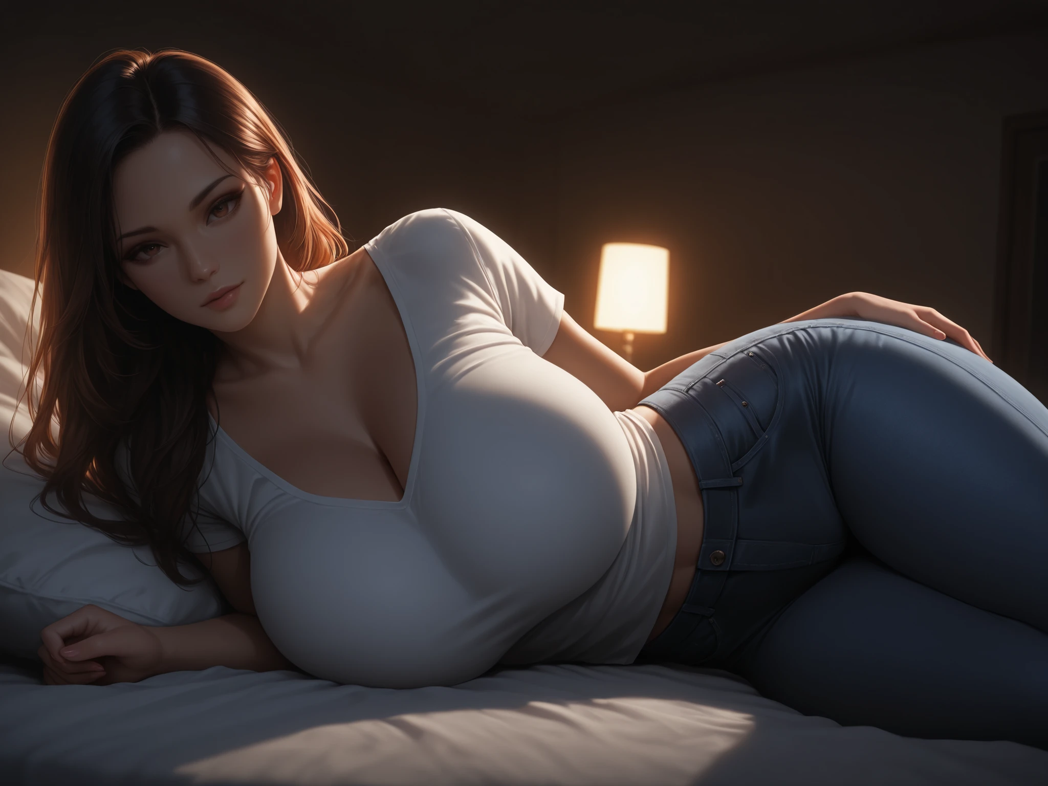 ((Highest quality:1.2)), ((Ultra-high resolution:1.4)), (Realism: 1.4), Depth of written boundary, ((Very beautifully detailed face:1.2)),Beautiful Face, a beautiful girl, posing in her balcony, athlete body, brown eyes, black hairs, white skin tone, realistic skin texture , big breast , round ass , touching her breast sitting , spreading legs , showing her vagina, One girl, alone ,(young), Facial highlights, Upper Body, Detailed face, 