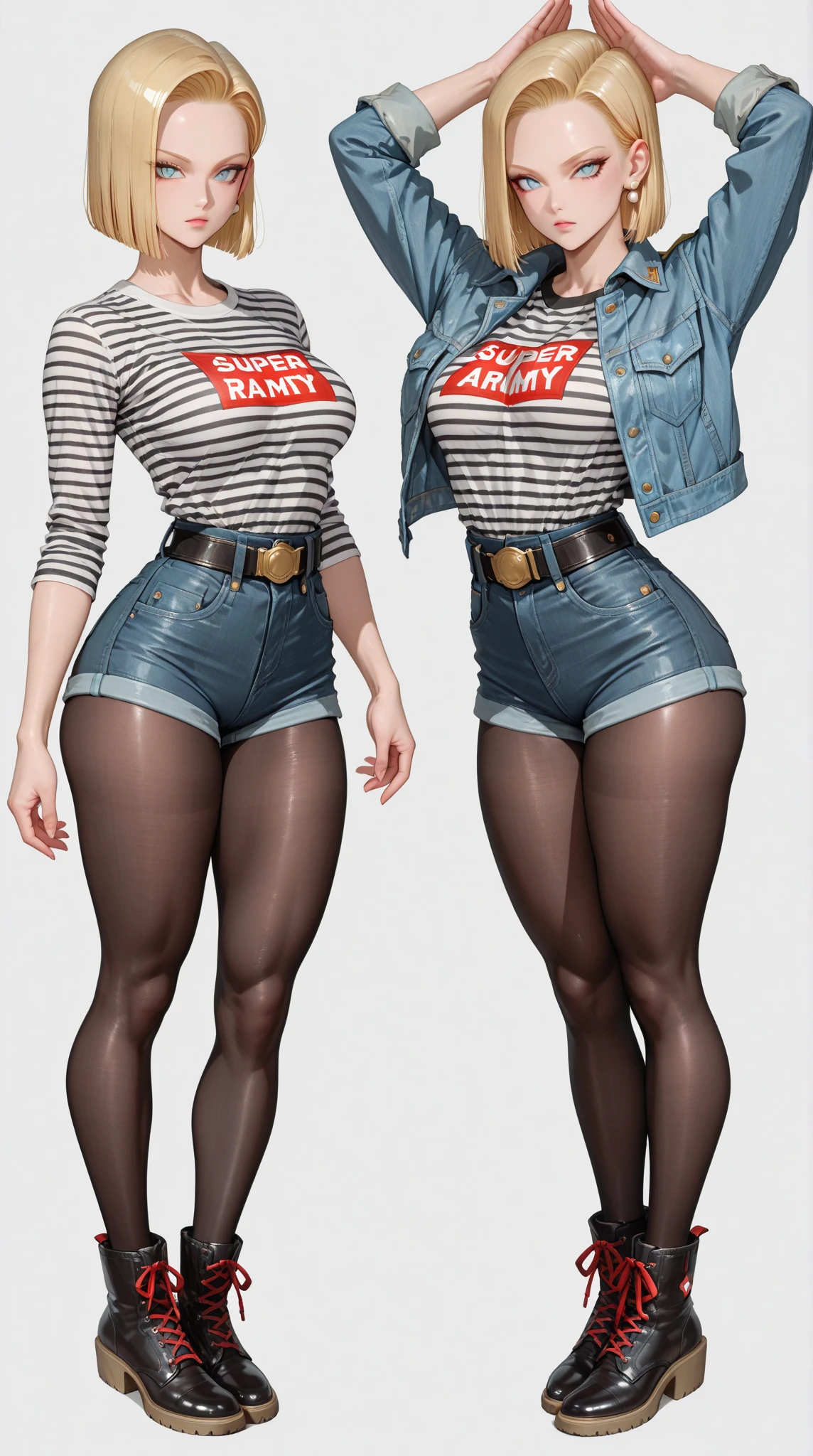 ((masterpiece)),(((best quality))),((character design sheet)), illustration,1woman, environment Scene change, (low twin Tails:1.4),((park ranger)), muscular, white legs, thick legs, (pale skin:1.3)scribbles and marks, (gigantic ass:1.4) blue cargo shorts, ((detailed face:1.1)), rough sketches, (puffy lips:1.4), pose too, ((red hair:1.3)), (park ranger outfit:1.5) , 8k,16k, (simple background, light background: 1.3)