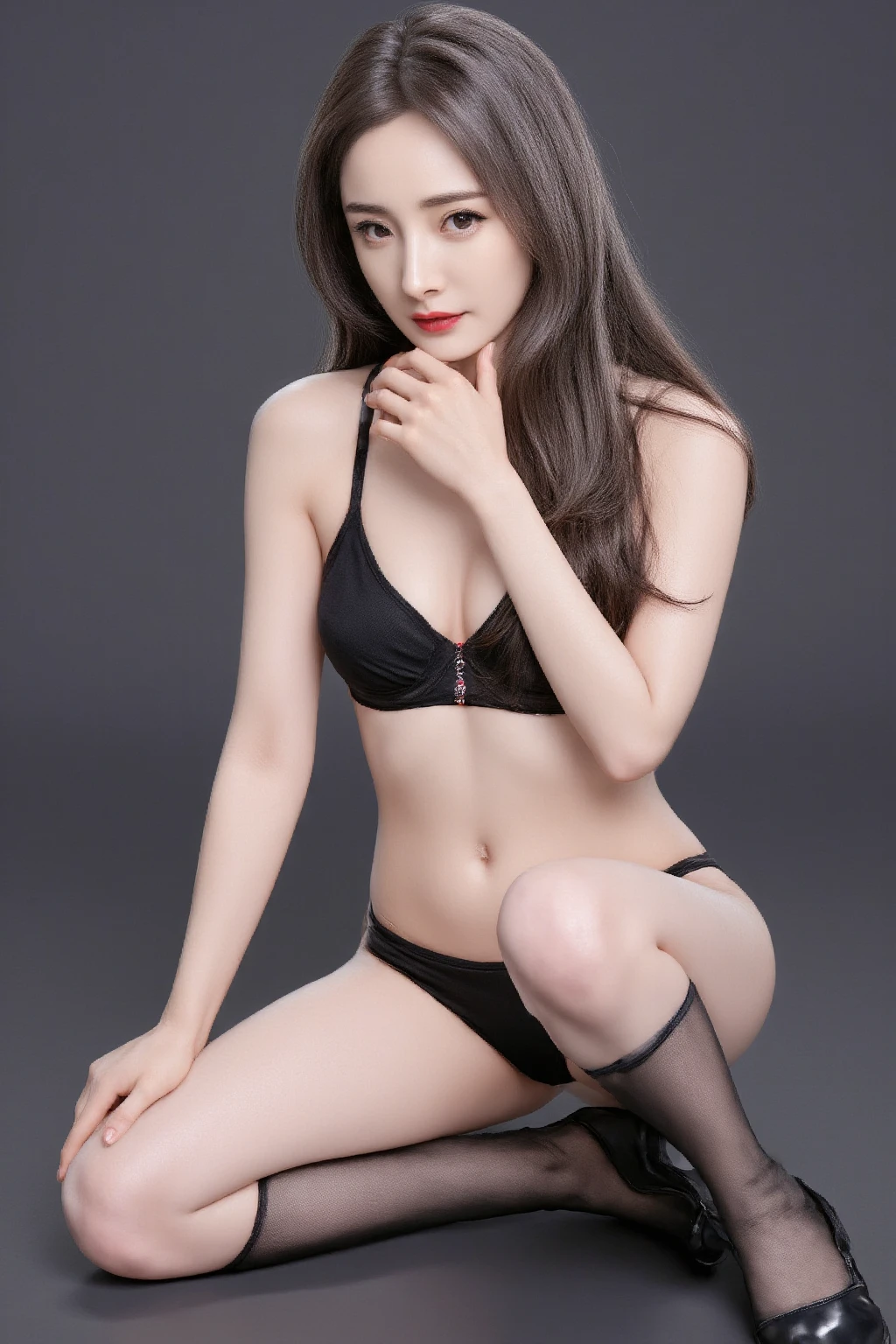 (masterpiece:1.3), (8 thousand, realistic, RAW photos, best quality: 1.4), (1 woman),(sheer silk blouse), (short skirt), (양쪽 다리에 짙은색 realistic 스타킹 신고), (wearing Very sexy transparent Ultra-realistic thighhighs), (Stockings on both legs), (Stockings on both legs), (Wearing high heels on both feet), (Wearing high heels on both feet), (Wearing high heels on both feet), (Leaning on the bed), ( Raise your knees and spread your legs), (Both hands to head), (very sexy), (Beautiful pussy between spread legs), (full body shot), (Beautiful makeover), (realistic 얼굴), (such a beautiful body) , (beautiful face), (long eyelashes), (double eyelid), (big bust) , (Strong body through exercise), (beautiful abs), (Beautiful heaps), (tall), (realistic face), (black hair. parted, long hair:1.3), (아름다운 parted스타일), (realistic eyes), (really beautiful and delicate eyes), (realistic skin), (beautiful skin), (beautiful and sexy smile), (nudity), (absurd), (attractive), (ultra high resolution), (extremely realistic), (very detailed), (golden ratio), (realistic 긴 다리), (realistic 팔), (necklace), (earring),(beautiful nails manicure), (So beautiful and sexy)