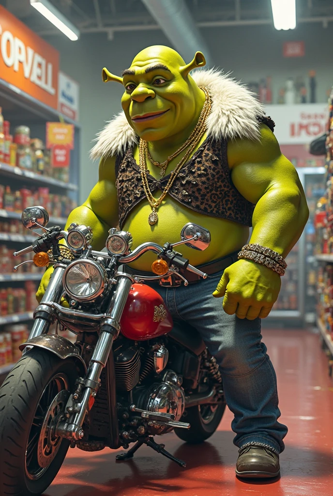 Shrek de moto