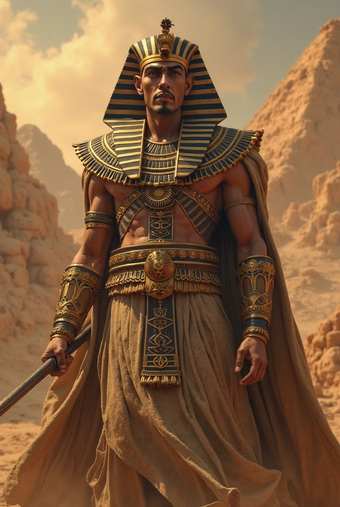 1 adult Egyptian Travis Scott, black hair , king of egypt , looking at viewer, OldEgyptAI, ancient egyptian theme, obsidian, (defensive stance), stone knife, inside pyramid,
dark chamber, dim light, (zentangle, mandala, tangle, entangle:0.5)
(35mmstyle:1.1), front, masterpiece, 1970s film, , cinematic lighting, (photorealistic:1.5), high frequency details, 35mm film, (film grain), film noise,