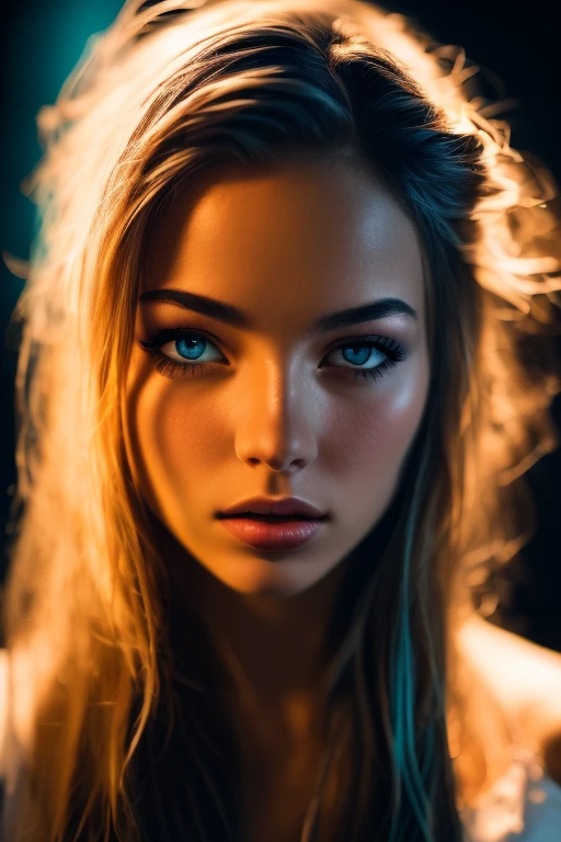 ((portrait)), award-winning photo portrait of a female werecreature werecat leopard, wearing ((leopard skin)), Blonde hair, large breasts, incredibly detailed, sharpen, details + professional lighting, photography lighting + 50mm, 80mm, 100m + lightroom gallery + behance photographys + unsplash, (blue glowing eyes:1.2), dynamic pose, nsfw, naked, pussy, brutal, (abs), (bodybilder), gorgeous perfect face, in the style of realistic and hyper detailed renderings, zbrush, hyper realistic fire, contoured shading, dark scene, darkness, volumetric light, (hdr:1.5), hyperdetailed, (artstation:1.5), cinematic, warm lights, dramatic light, rich colourful, (background inside dark, moody, private study:1.3) , POV, nikon d850, film stock photograph, kodak portra 400, camera f1.6 lens, rich colors, hyper realistic, lifelike texture, (dramatic lighting), cinestill 800