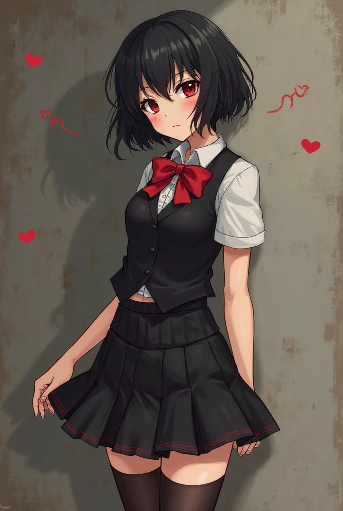 (masterpiece, best quality), 1girl,  <lora:Vampir:1> brown hair, short hair, red eyes
