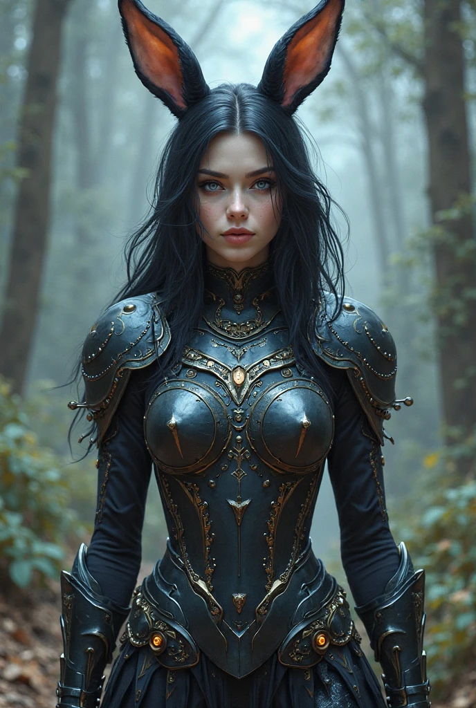 ((artwork, best quality)), ultra detailed,1girl, mature elf girl, Female Elf, dark armor,big tits,cute,sxy,nsfw
