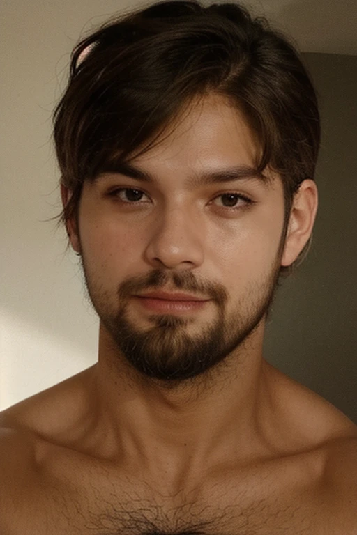 handsome man. Approximately 25 years old, with fair hair, short hair and white skin