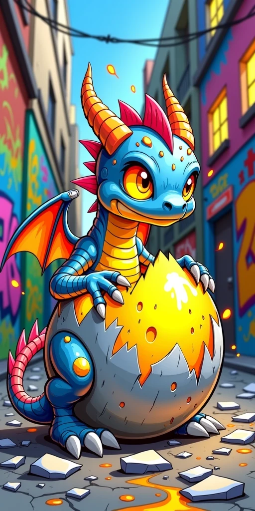 dragon、Fat 、Rainbow colors、T-pose