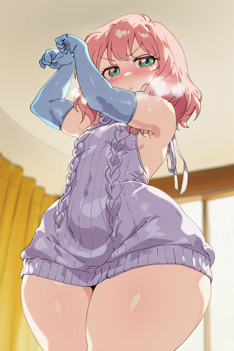 [1 girl, Izumi Sagiri, eromanga sensei], curved, 苗条, breasts big, (blackstockings), (neckleace) , (all on all fours), (cut upper navel), (naked towel, (see-through naked towel, 粘着性のあるnaked towel)), dynamic angle, highest quallity, super verbose, work of art, ultra-high resolution, 8k