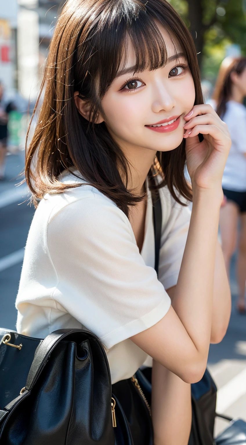 Beautiful woman wearing a dog collar　Not laughing