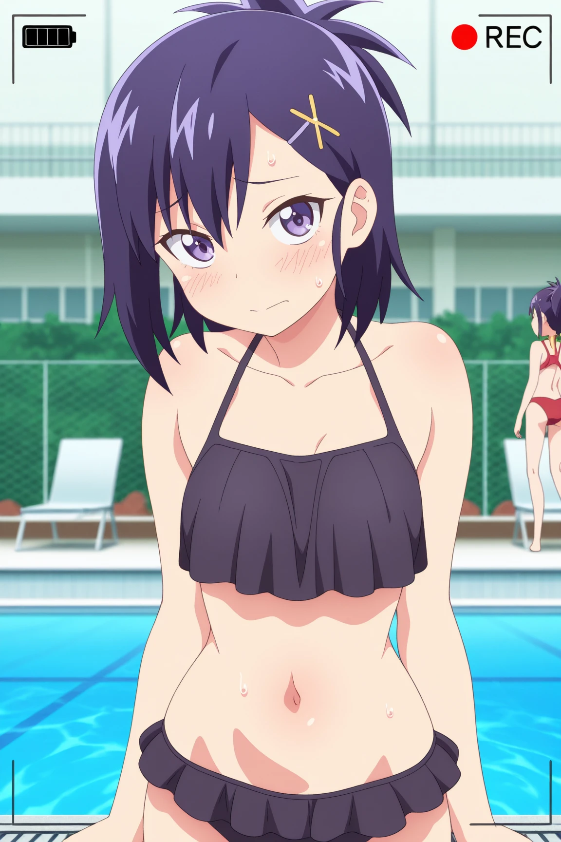 anime girl in a red bikini standing in a pool, ilya kuvshinov. 4 k, is wearing a swimsuit, seductive anime girl, swimsuit, anime best girl, anime moe artstyle, illya kuvshinov, beautiful alluring anime teen, anime style 4 k, marin kitagawa fanart, ( ilya kuvshinov )