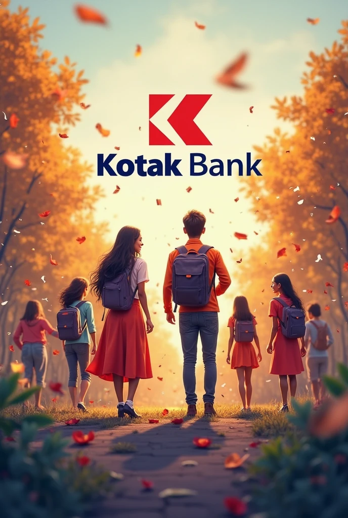 A 2 girl from Indonesia wearing blue t-shirt, she look at a brown empty box, in the air there are big word "NONTON KOTAK", real pics high quality