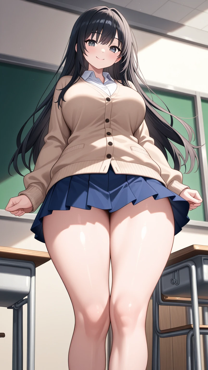 highest quality,masterpiece,8k,1girl,((big breasts:1.3)),((orgasm,blush,ahegao,saliva,saliva trail:1.1)), sweat,mini skirt,lift skirt,upskirt,Mizuki Yukikaze,hair ribbon, green shirt, serafuku, white neckerchief, long sleeves, pleated skirt, black skirt, black thighhighs,full body