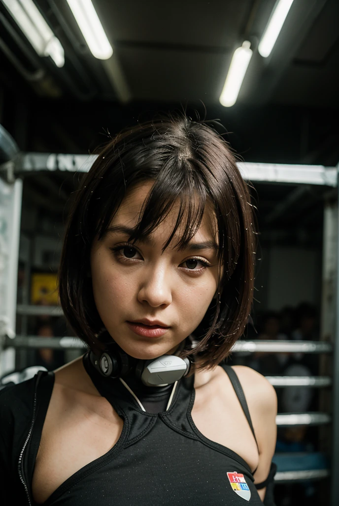 You are a professional photographer。future、Beautiful Eyes、 ((Highest quality)), Clear contours, Woman with beautiful face, (((One Girl,alone))), ((Beautiful Eyes)), Sex Appeal,Albedo and Specular Maps、Accurate simulation of lightweight material interactions、Light Smile、perfect body,Thighs、Short Hair、(Sexy Cyborg)