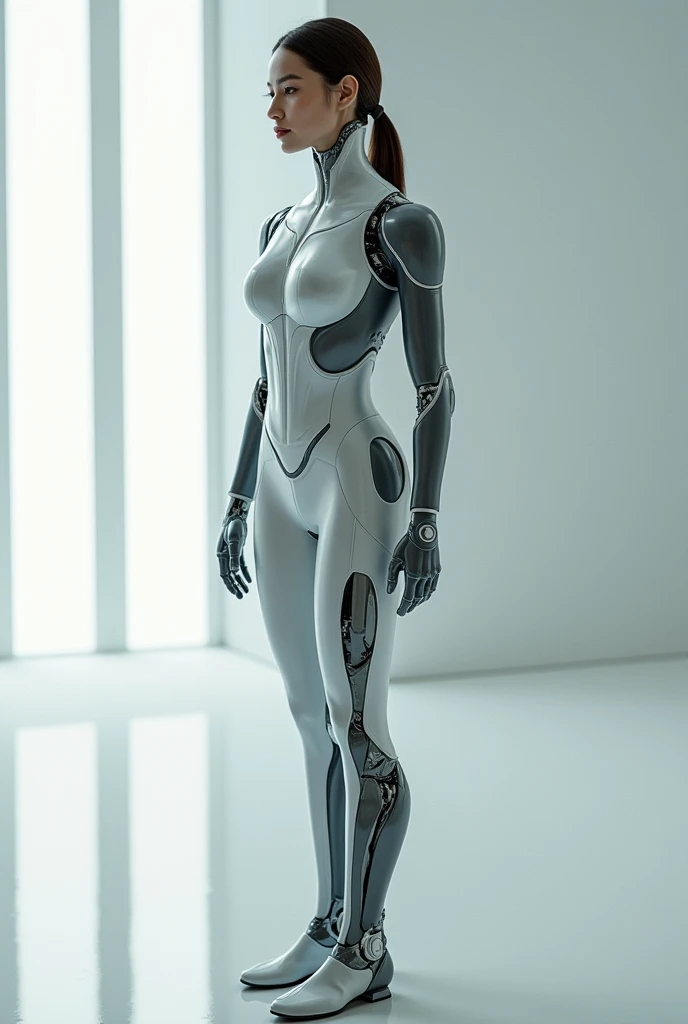 Clone girl in full white armor