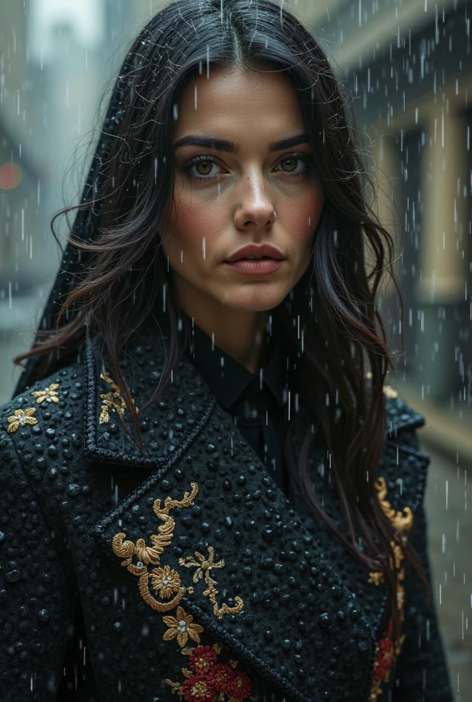 Fashion Beauty Close-Ups, ((Sonic manipulation powers and bat-like features)), Silhouette, (glitch style, candlelight lighting, hyperdetailed, insanely detailed:0.8), eye level, ((Rain-soaked streets)), (Vintage:0.6), Ethereal