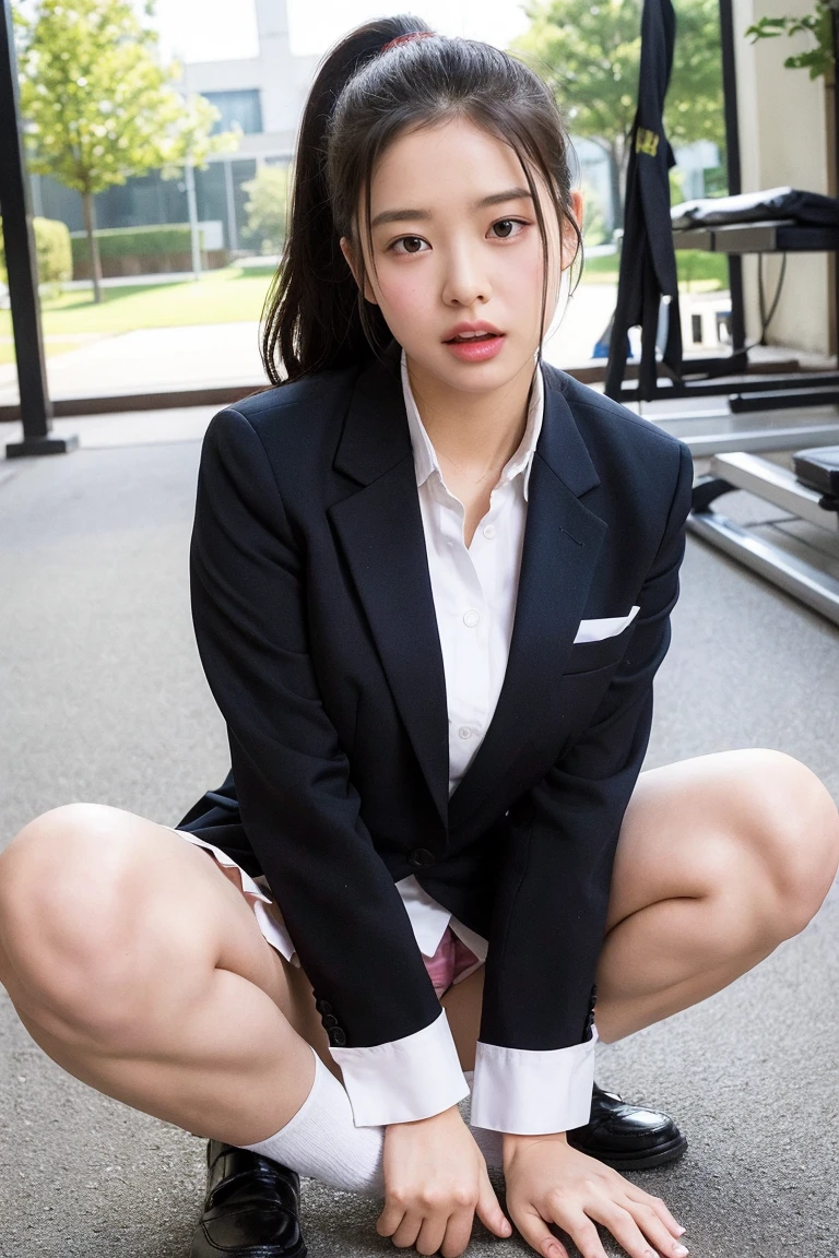 8k, RAW portrait (japanese woman),masterpiece、Photoreal:1.2、realistic, ultra high resolution, highest quality, real life photos ,( in the evening :1.1),
((((1 female:1.5)))), (((オフィスでskirtをたくし上げてパンティーを披露す日本のoffice lady)))、(cute face:1.3)、japanese woman,((office lady))、((本物のoffice lady))、((business suit:1.6))、 (skirt:1.3)、short hairstyle,slender body,、in the room、
、big, beautiful, fine eyes, black hair,(Depth of written boundary:1.3)、 ((dark brown eyes:1.2))、(realistic skin texture:1.3)、(Immersive atmosphere:0.8、chiaroscuro:1.2) 、(look viewer:1.4)、((embarrassed look:1.7))、((from belowの天井:1.2))、(smile:0.7)、((wearing very small silk panties))、((panty shot))、((skirtをまくり上げる女性))、((from below:1.33))、((close-up of crotch:1.52))、((Photo highlighting pants))、the most beautiful woman in the world、the most beautiful woman in the world、((spread your legs to the side:1.4))、