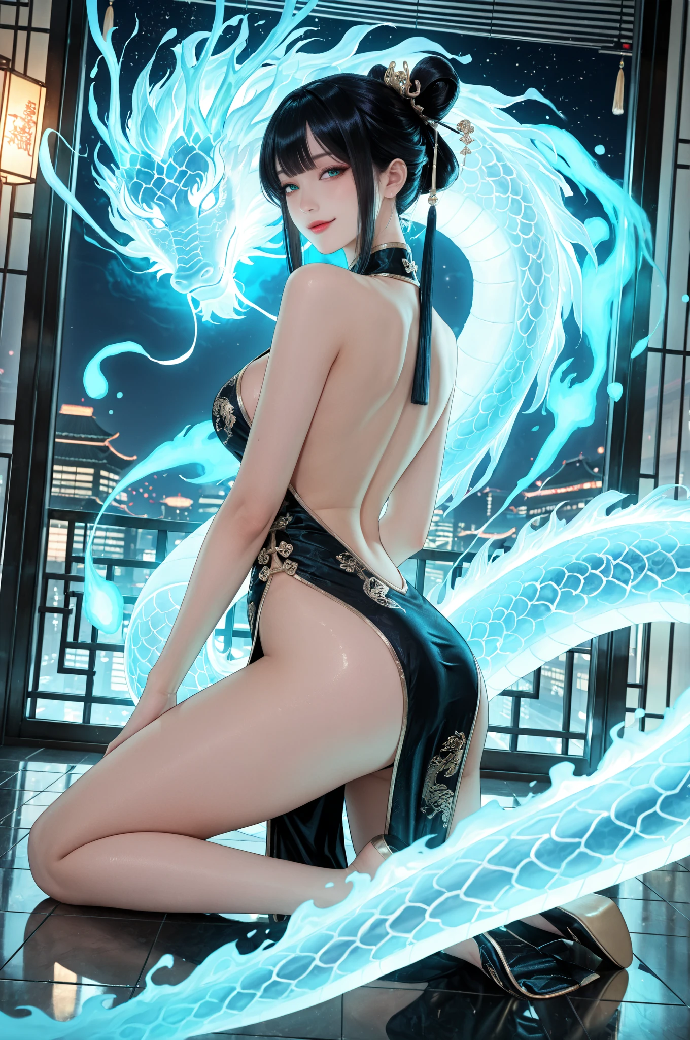 Hokusai, Naoyuki Kato, John Berkey, Surreal, mysterious, strange, fantastical, fantasy, Sci-fi, Japanese anime, seashell machine, human-powered rotating celestial globe, miniskirt beautiful girl, perfect voluminous body, Hyper realistic sharp focus cinematic lighting depth of field provocative sexy showing off body curves poses seducing men for fun excited blushing shy happy fun scared real