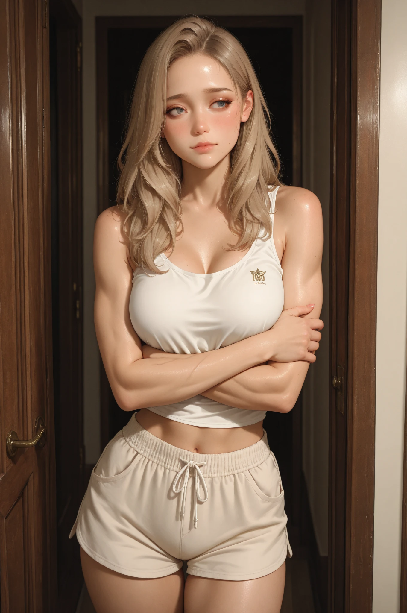 (masterpiece, best quality:1.3)
<lora:epi_noiseoffset2:1> <lora:add_detail:0.7> <lora:TinaArmstrongDOA:0.8>
TinaArmstrongDOA, 1girl, solo, long hair, breasts, looking at viewer, skirt, navel, jewelry, choker, midriff, indoors, necklace, nail polish, bracelet, lips, crop top, plaid, black choker, plaid skirt, tank top, red nails, hands on hips, realistic