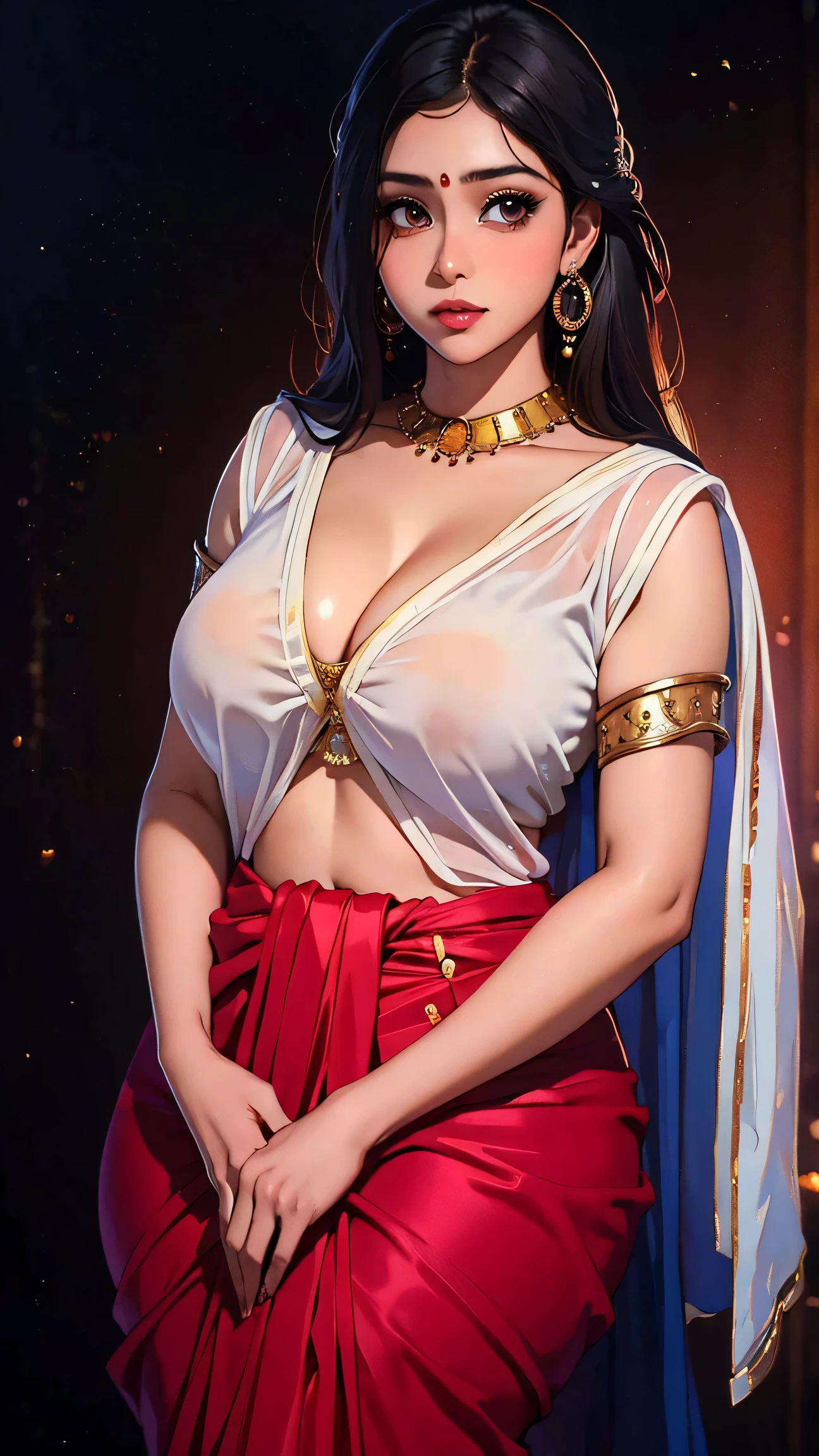 Arte Oficial, 统一 8k 壁纸, ultra detalhados, Beautiful and Aesthetic,mulher negra, obra-prima, melhor qualidade,J Scott Campbell, , 1Menina morena,((( cabelo vermelho))),(((africana))), ombros nus, Saia Curta, panturrilha, umbigo, muito detalhado, Arte de J Scott Campbell, dinamic angle, tiro de cowboy, (mais bela forma caos), fluindo, (cores brilhantes), Oc, (metade: 1.2),africa, (J Scott Campbell 1.5), (fita: 1.3), (sonho: 1.5), (Hanfu: 1.5), africana dragon,africana,  Phoenix, (sorrir: 0,5), (divindade africana)(depth of field:1.1),(ray tracing:0.6),(cinematic lighting:1.1)