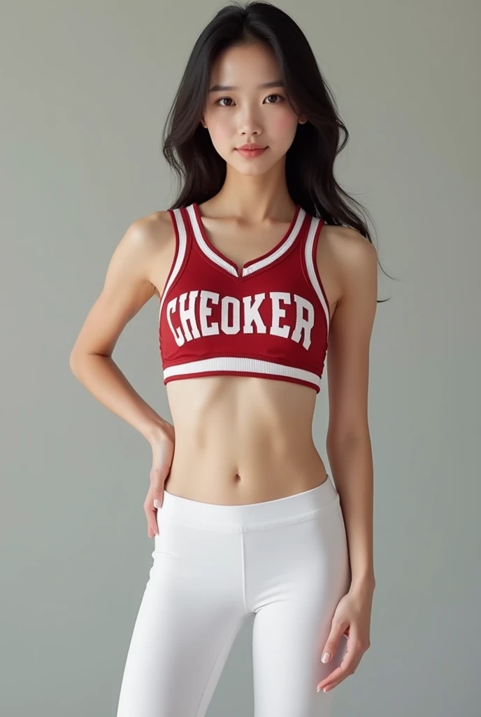 ((best quality)), ((masterpiece)), (detailed), perfect face,cute korean teens,huge , revealing clothes,cheerleaders,group