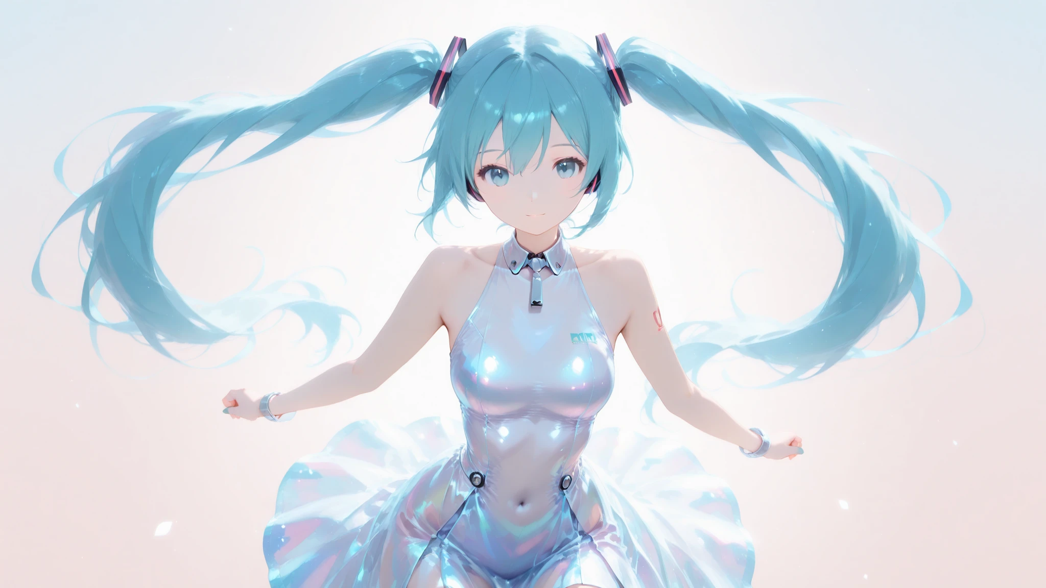 a close up of a person with a blue hair and a white dress, Smooth Anime CG Art, pixiv 3dcg, photorealistic anime girl render, render of a cute 3d anime girl, anime styled 3d, 3d anime girl, seductive anime girls, digital anime art, made with anime painter studio, Anime style. 8K, anime cgi style