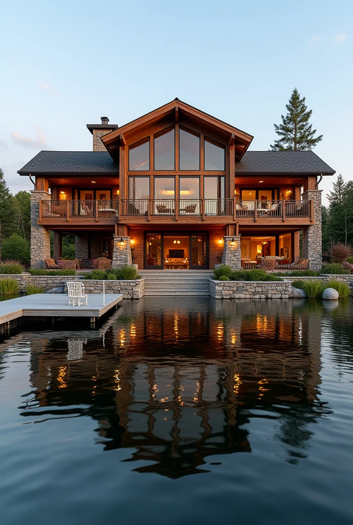 Alafid view of modern house with fire pit in the backyard, high quality rendering, luxury hd render, luxcore render, building rendering, archviz, award winning render, rich house, Realistic rendering, photoreal render, Luxury architecture, LuxuryLifestyle, beautifully detailed render, ultra-modern, high quality rendering, insanely detailed rendering, architectural render