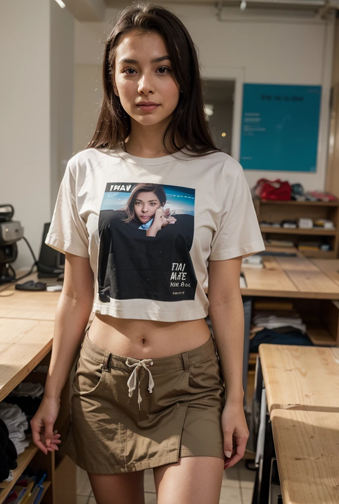 ponytail Panties T-shirt I'm on the bus smile
