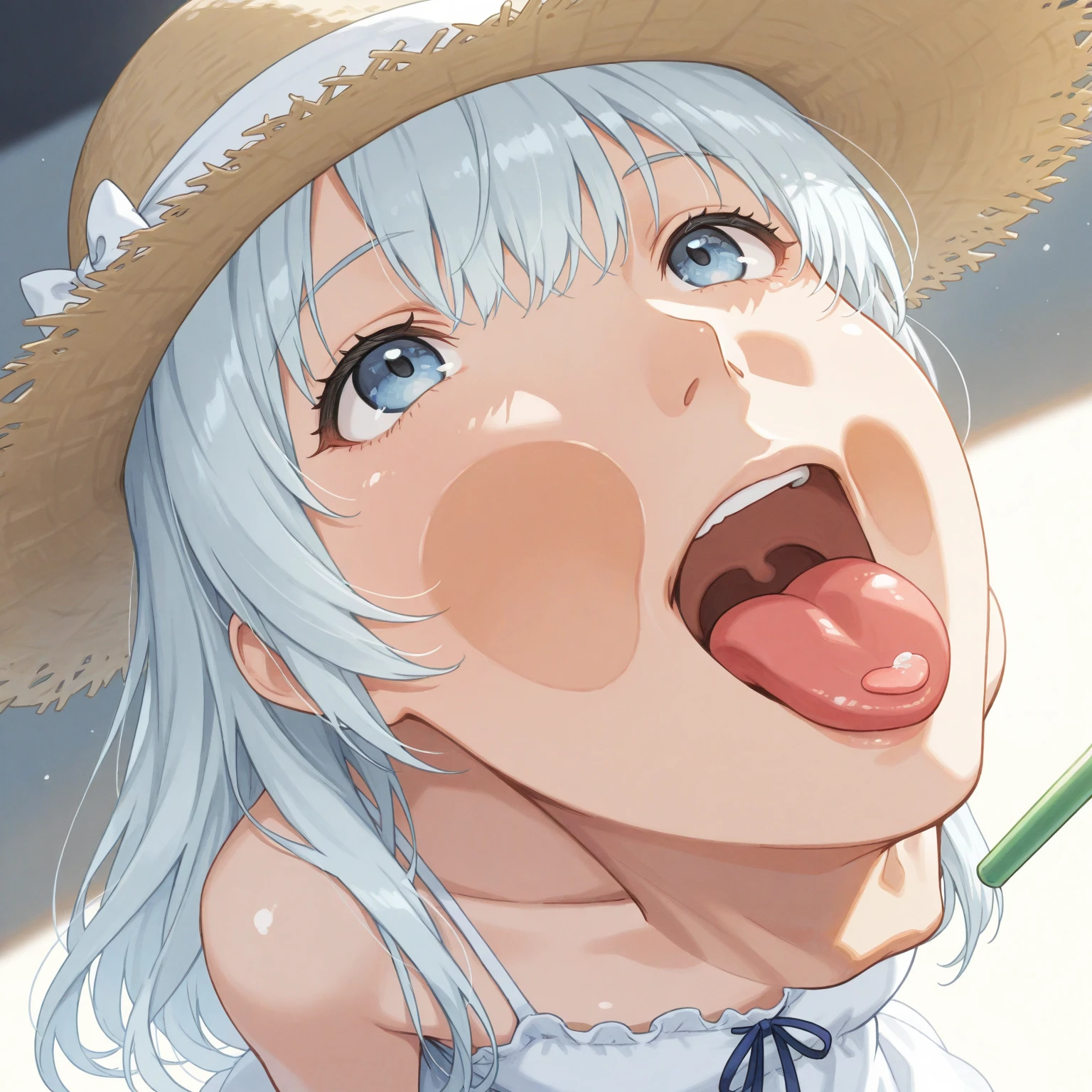 anime artwork, score_9, score_8_up, score_7_up, score_6_up, score_5_up, score_4_up, Himiko toga, big breasts, she is 24 years old, style_3, ,,, , , , , _, , grey background, ,nude,naked, disembodied penis over eyes, penis on face, ,penis, nude,naked, bite marks, , grin, deep breath, saliva, standing,