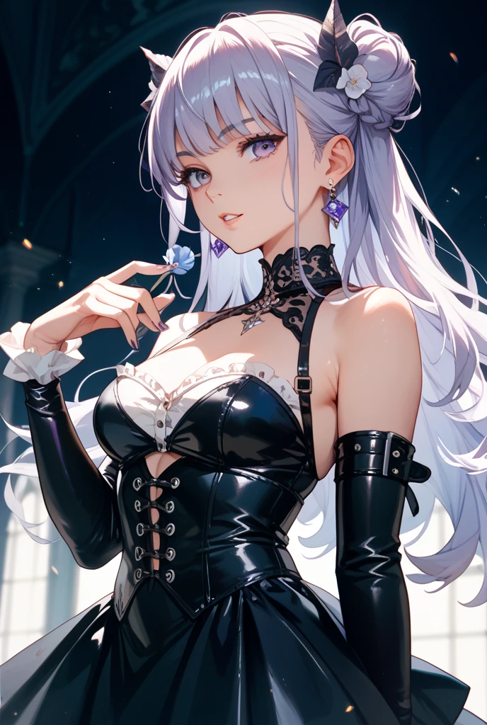 ハードdark gothicメイク、my sanity、deep night sky、horror、black dark eyeshadow、cry、grieve、Good skin glow、dark gothicメイク、dark smile、palace、fragrant beauty、22 years old、Expression of intense sexual pleasure、embarrassed look、dark gothic、lewd expression、highest quality、View 5 books、Expression of sexual pleasure in suffering、drunk face、purple maid outfit、Mysterious、Noble、A face that is holding back the toilet、super sexy、loving smile、twin tail hair、jet black ruffle skirt、right blue eye, Left eye is red、Super bewitching pose、platform heel shoes、dark makeup、black lipstick、make the world beautiful、gothic lolita clothing、A little slender、silver hair、long hair straight hair、Cute Gothic Lolita Dress、beautiful face、elegant face、bewitching face、knee high socks、Stained glassが背景、My chest is glistening with sweat、the room is dark、goth long dress、bell sleeve、wizard sleeve、decadent look、sexually excited look、gothic mode、Glossy thighs wet with water、Thighs wet and shiny with oil、Background of a room full of roses、sad expression、Rose Maiden、The embroidery is pink、The costume has pink embroidery、thigh high socks、knee high socks、Her thighs shine with a lot of sweat、My body is wet and shiny、Lots of glitter on the thighs、sweating、My thighs are sticky from sweating、Sweat glistens on my thighs, The whole body is sweaty and shiny、pretty sweaty、My thighs are sweaty、my thighs are so wet、I sweat a lot and my thighs are shiny....、A large amount of sweat shines all over the body、slender body、gentle expression、masturbation behavior、deep black eyeshadow、despicable act、Stained glassと薔薇背景、wearing black underwear、black panties、thighs are a little thin、duo、female couple、i have lesbian friends、Are standing、hug a girl、upright、walk、Blue lightning flashes on his right hand、Electromagnetic waves glowing blue on my hand、Dark Church Background、Stained glass、black metal world、Dark castle、Room of Darkness、