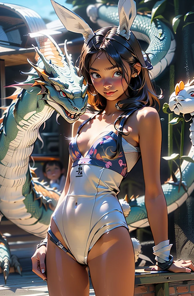 Asian Body Art, on the Beach, 8K HD --auto --s2