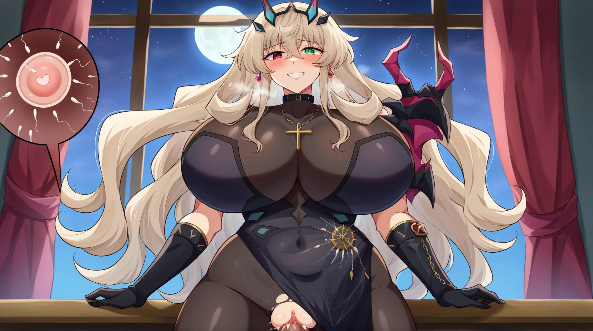 (masterpiece), best quality, expressive eyes, perfect face, solo, ,
long hair, wavy hair, blunt bangs, purple hair, green eyes, flat chest, black t-shirt, smile, open mouth, short sleeves,
forest, night, fireworks, sexy pose, (NSFW), anime, anime screencap, gigantic breasts, huge breasts, woman wearing full bodystocking, necromancer, raven, MILF, (very large breast), milf, (mature female), gloves, earrings, navel focus, capes, Elegant body, curvaceous but thin, the woman have beautiful detailed eyes, detailed textures, otherworldly ruins, fantasy, RPG, Dark atmosphere, extreme shading, masterpiece, best quality, milf, mature female, milfication, The armor covers her breasts and abdomen, ultra mega hyper ultra mega hyper ultra mega super big and beastly huge breasts. ((vampire fangs))