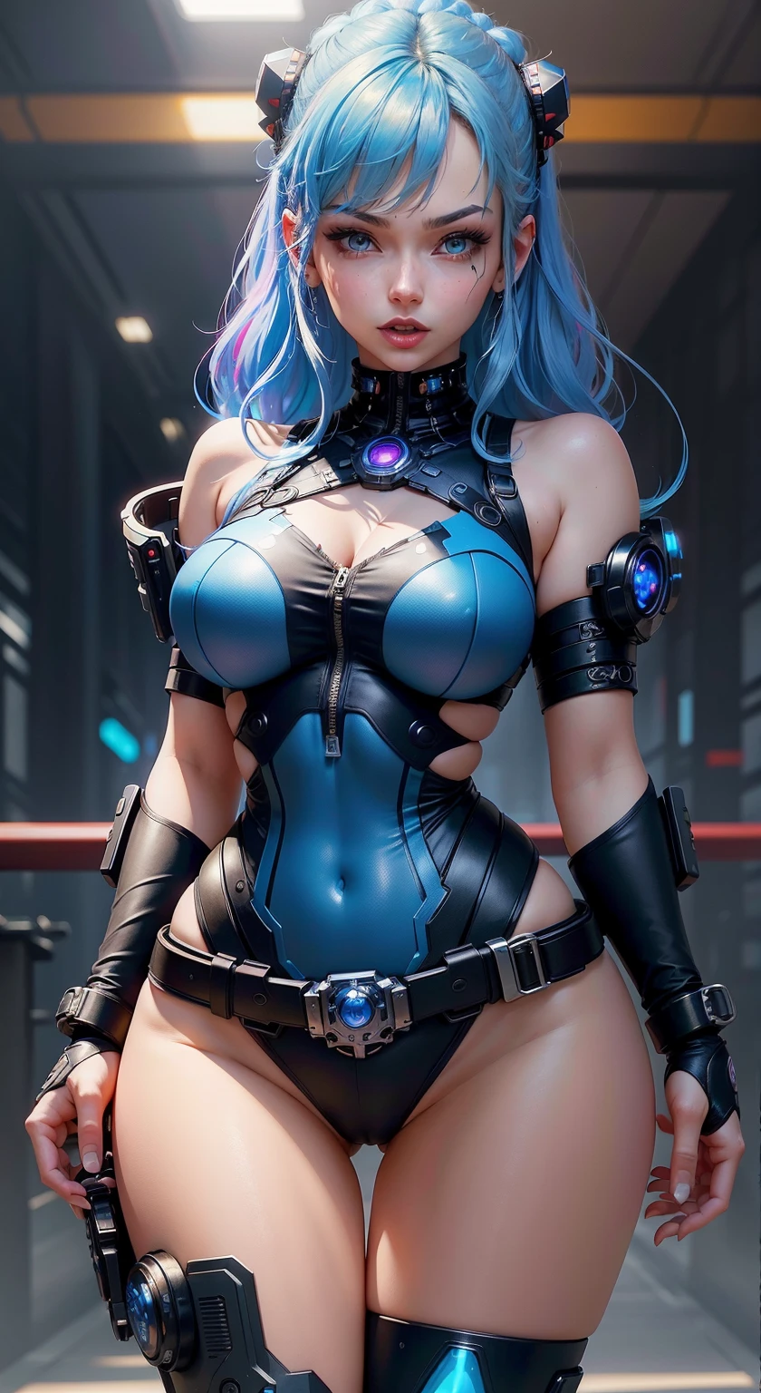 very big tits ((masterpiece, The best quality)), illustration, 8K ultra detailed, realist, clear focus, Highly detailed, Pro Lighting, Colorful details, Rainbow Color BREAK, Factory Long Rise, large mechanicaml robot structure, microchip, computer, ((glow)), intricate details, shitu-mecha, 1girl, mecha, belly button, color image, (cyberpunk), (blue hair: 1.2) big tits very sexy very big tits extremely big tits big cameltoe cameltoe cameltoe big tits cameltoe big,blue celest hair,blue celest hair

