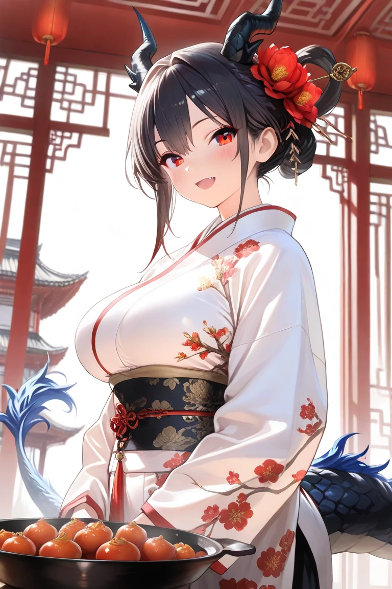 A woman in her fifties wearing a red and white kimono decorated with sunflowers, 古代Chinese Costumeを着て, Hanfu, palace , a girl in Hanfu, Traditional Chinese clothing, Ancient Chinese Princess, white Hanfu, Tang Dynasty, Wearing a luxurious silk cloak, Traditional Chinese, 古代Chinese Costumeを着て, Chinese Costume, Wearing gorgeous silk clothing, Empress of China, Ancient Chinese Beauties She exposes her nipples