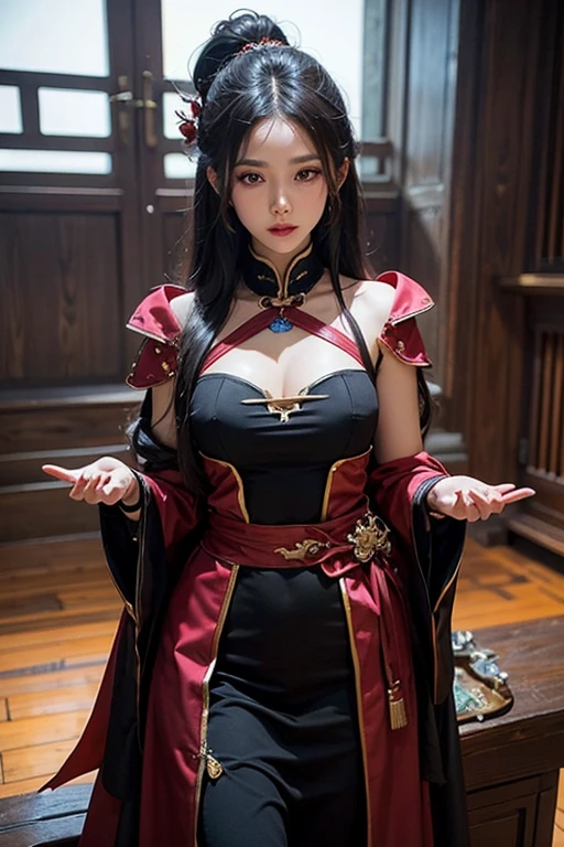 (1girl:1.3),solo,__body-parts__,
official art, unity 8k wallpaper, ultra detailed, beautiful and aesthetic, beautiful, masterpiece, best quality,Fantastical Atmosphere, Calming Palette, Tranquil Mood, Soft Shading,
Miko priestess, charm spell, talisman familiar, shrine maiden duties,