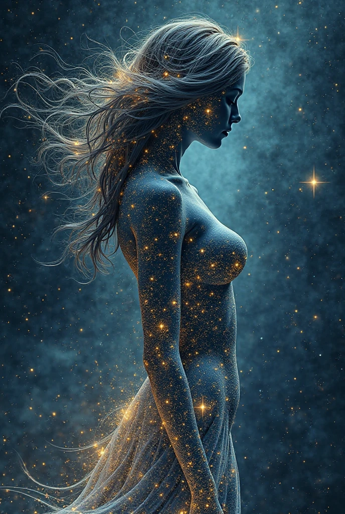 Cosmic Fallen Angel, Bright and clear eyes, Biomechanicals, The colors are very vivid, Light particles, There is bright light, Mshiv, wallpaper art, ultra HD wallpaper，natta，with black background，The light from the rear window is backlit