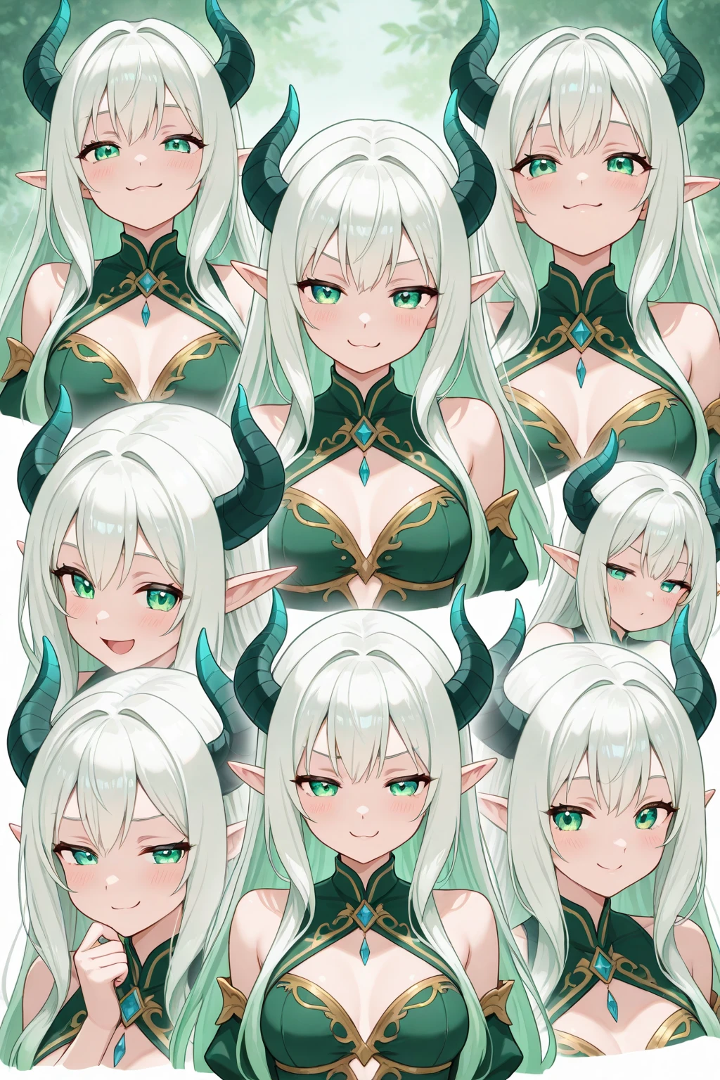 Highest quality、super high quality、16K, Delicious breasts、topless、Facial expressions are random、The location is a fantasy dungeon、 Her hair color is red、The pose is random、The distance is random、Angles are random、Small face、Very delicate facial expressions、Delicate eye depiction、Highly detailed hair、Erotic、18-year-old female、Glowing Skin、Soft Skin、Only Sexy Elf Women、Elf clothing is random、2 women、